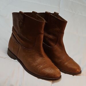 Brown Leather Ankle Boots
